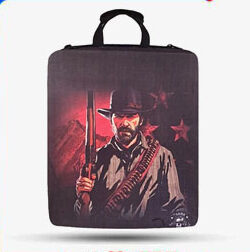 PS4 carrying case 42 خرید کیف ps4 طرح Red Dead gunshot