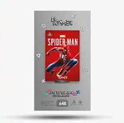 PS5 console label 100 اسکین (برچسب) ps5 طرح بازی Spiderman