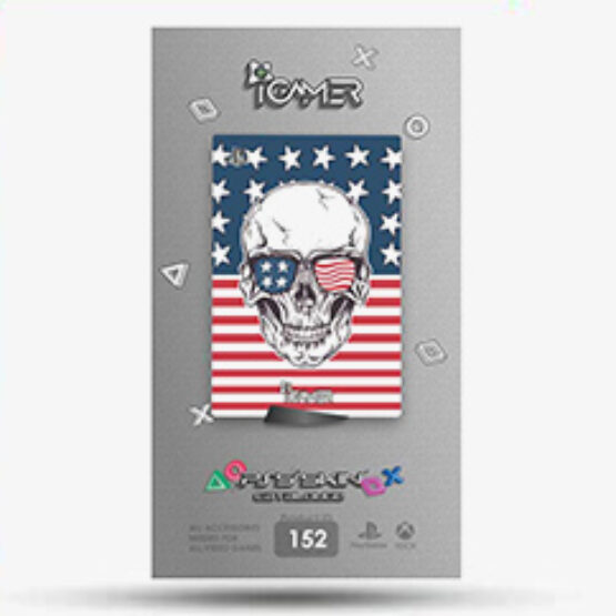 اسکین (برچسب) ps5 طرح Skull & USA